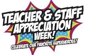 Teacher & Staff appreciation week superheroes sign